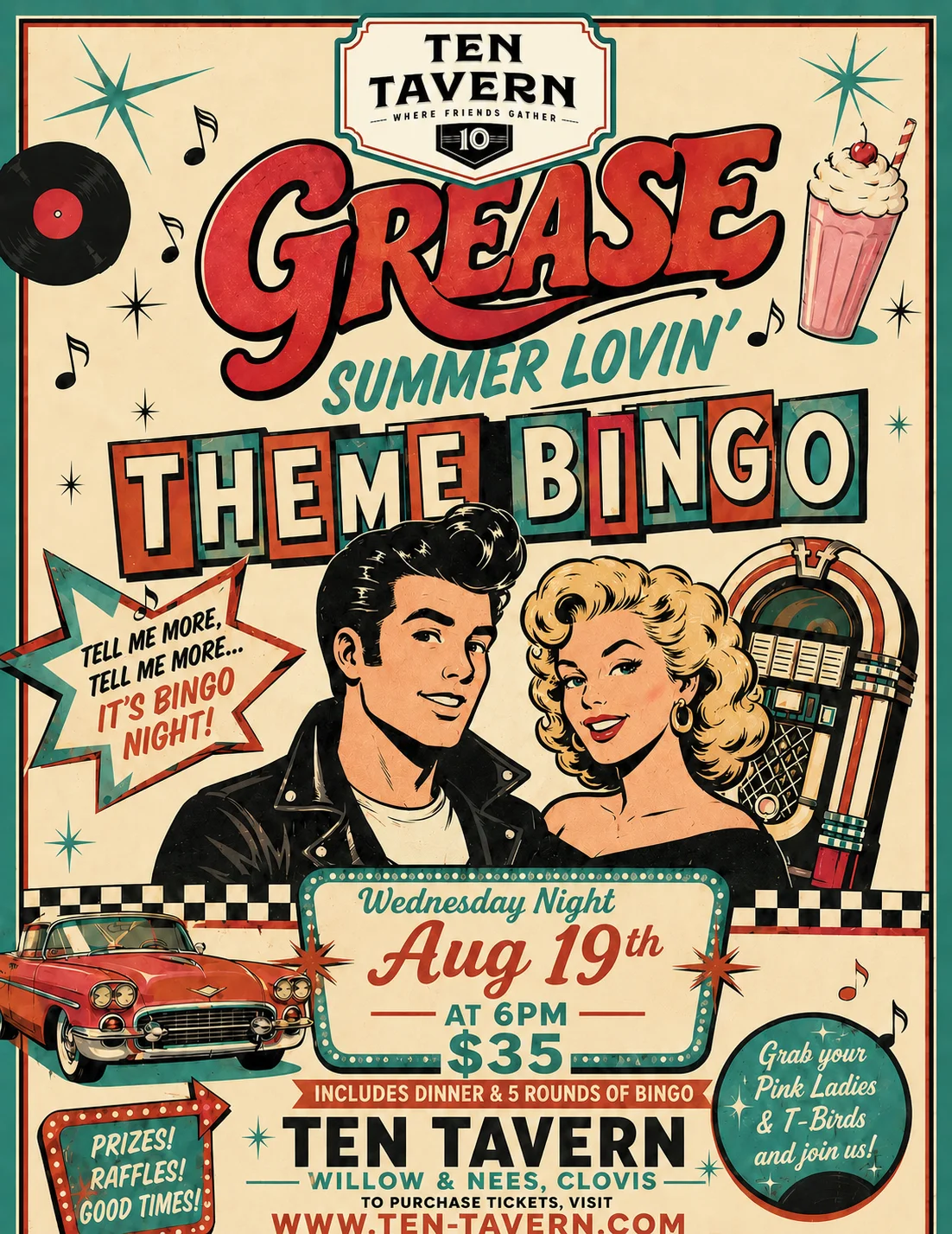 Bar Favorites Music Bingo