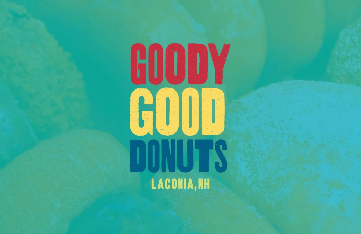 Colorful assortment of donuts from Goody Good Donuts in Laconia, NH
