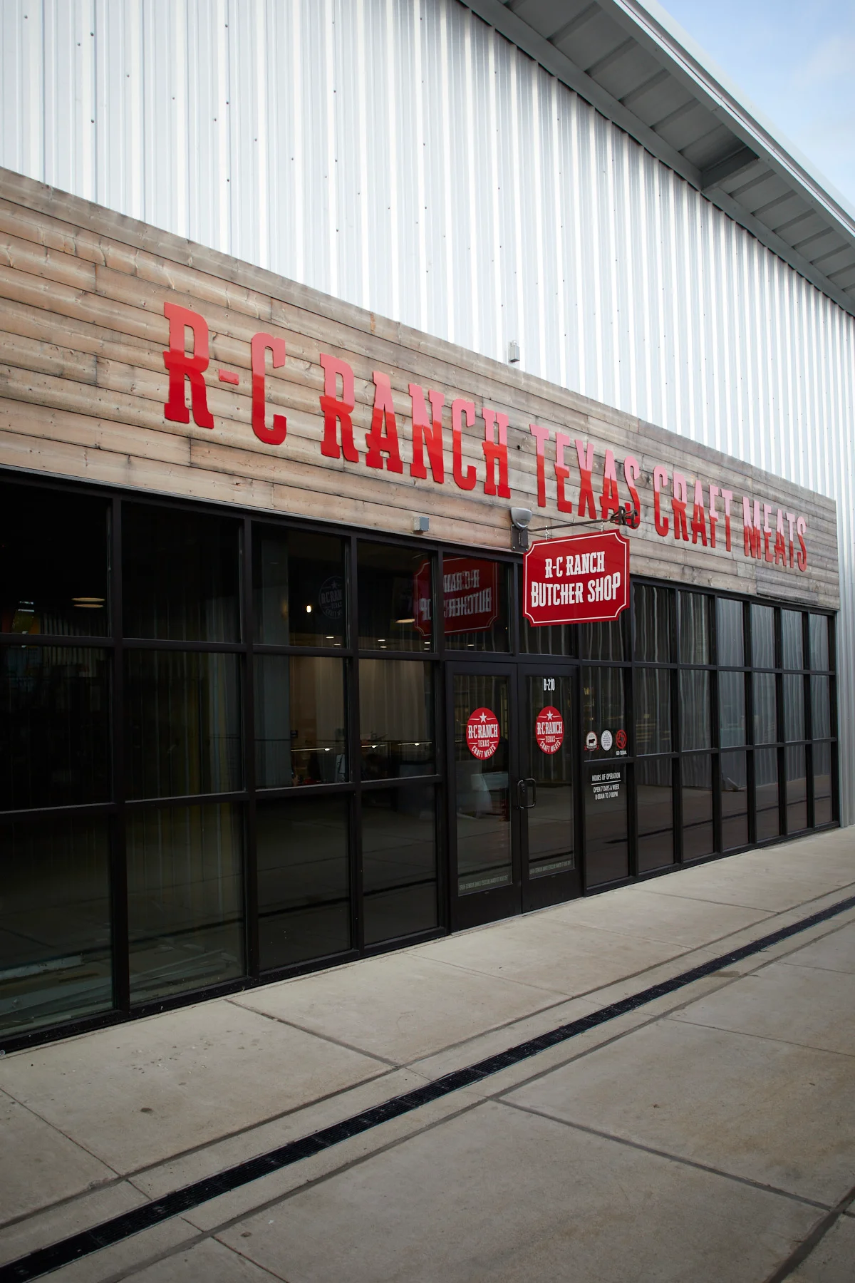 Exterior of R-C Ranch Texas Craft Meats butcher shop