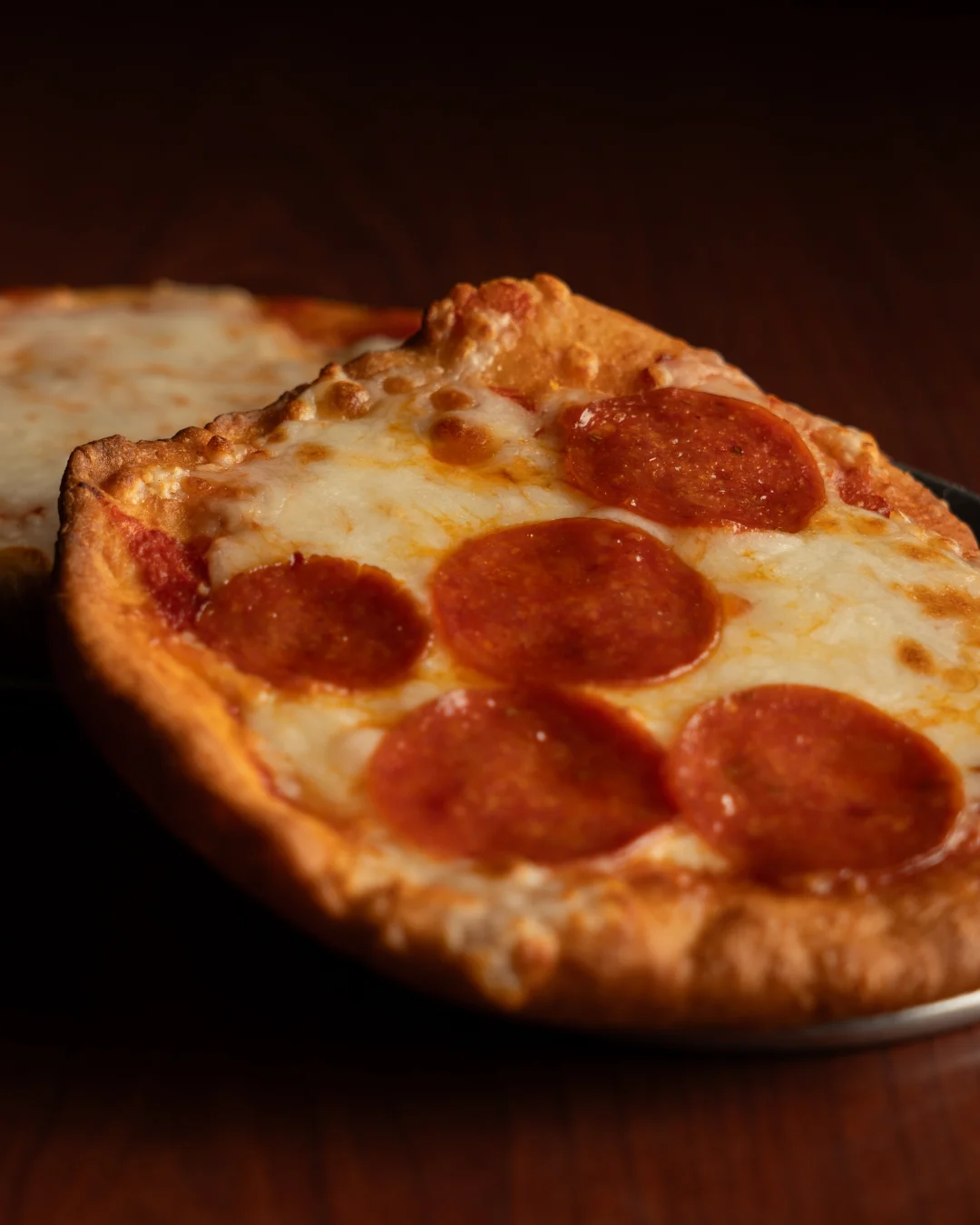 Classic pepperoni pizza with melted cheese