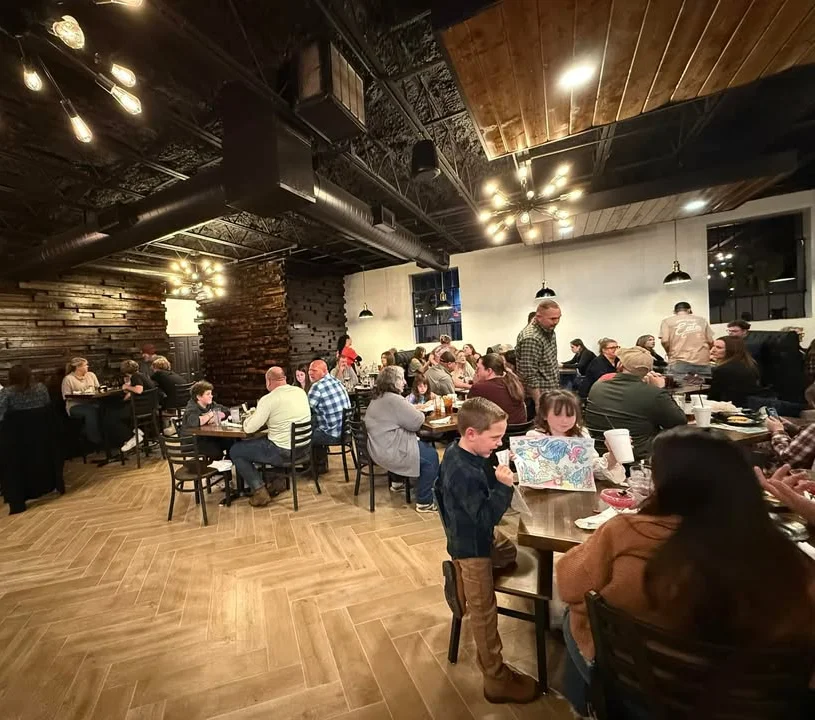 Diners enjoying a meal at Downtown Eats.