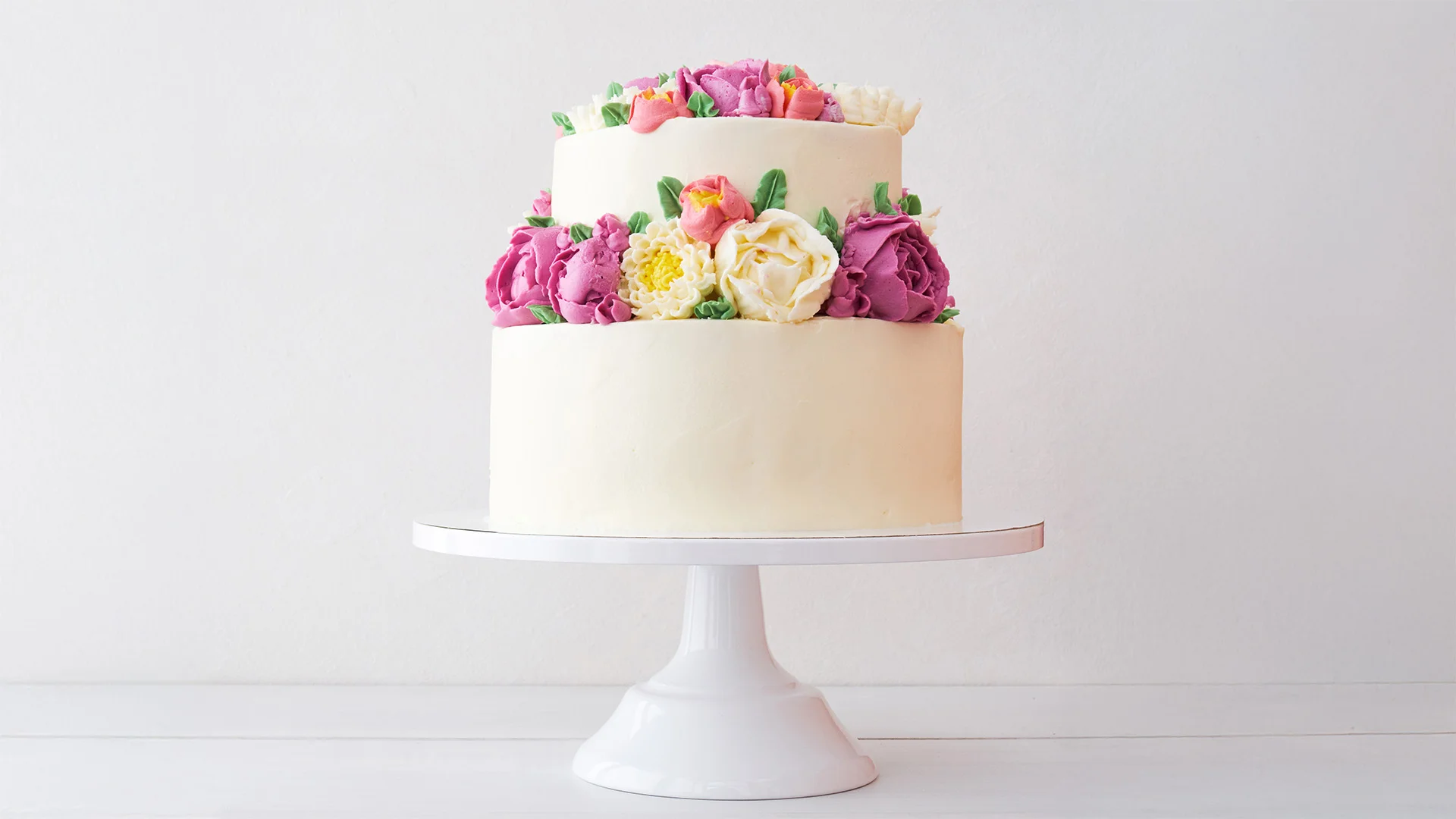 A cake on a cake stand