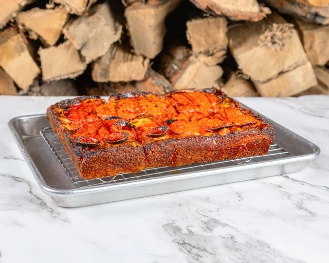 Savory tomato focaccia bread baked to perfection