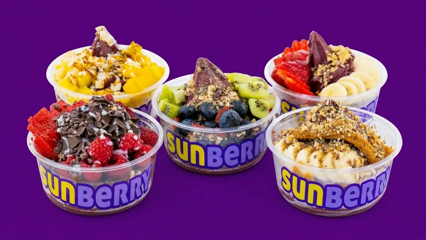 Sunberry Acai Build Your Own Bowl. organic, Healthy, fresh, delicious, vegan, vegetarian, Doordash, Granada Hills, CSUN