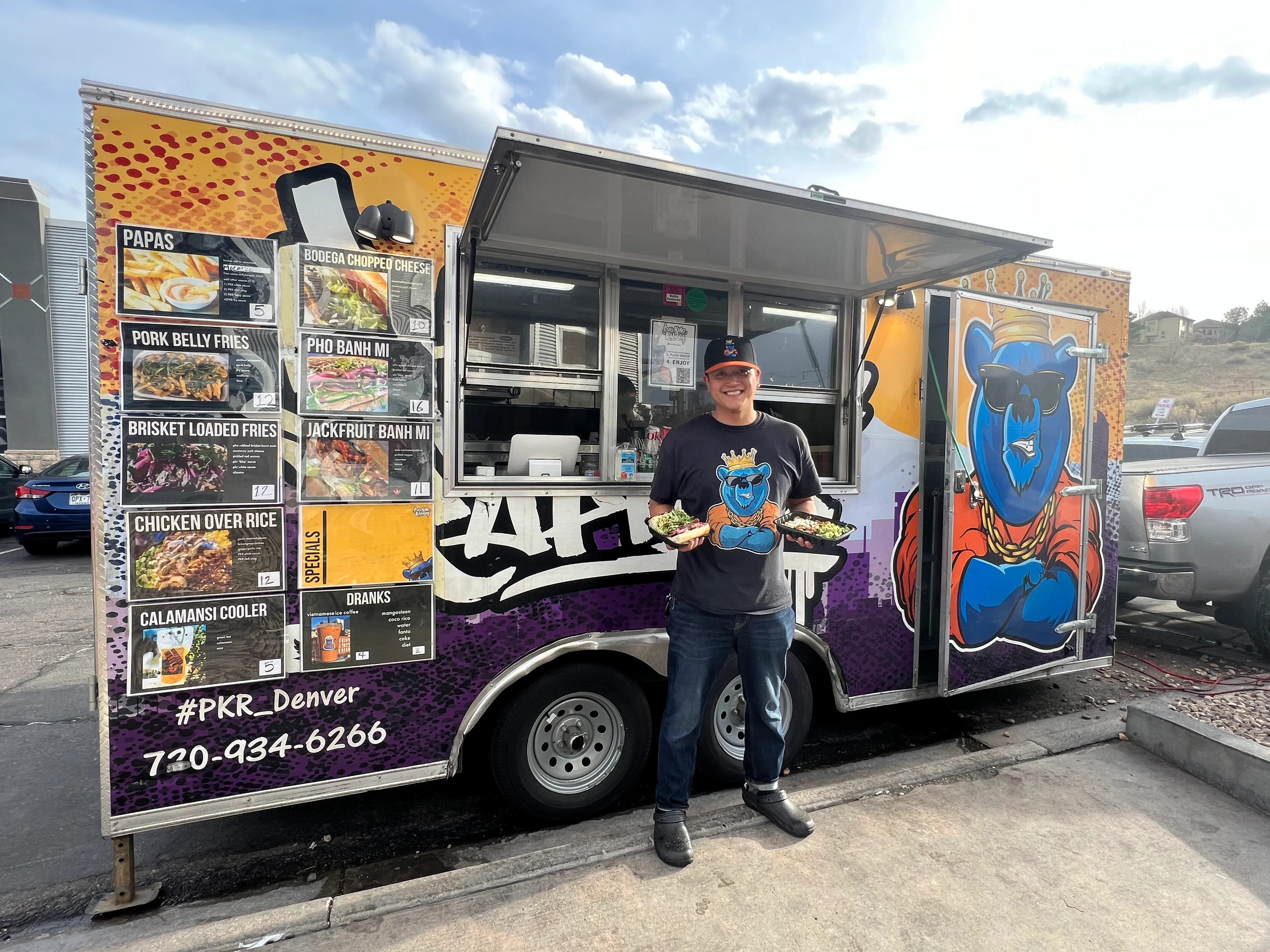 Food truck serving Vietnamese banh mi sandwiches