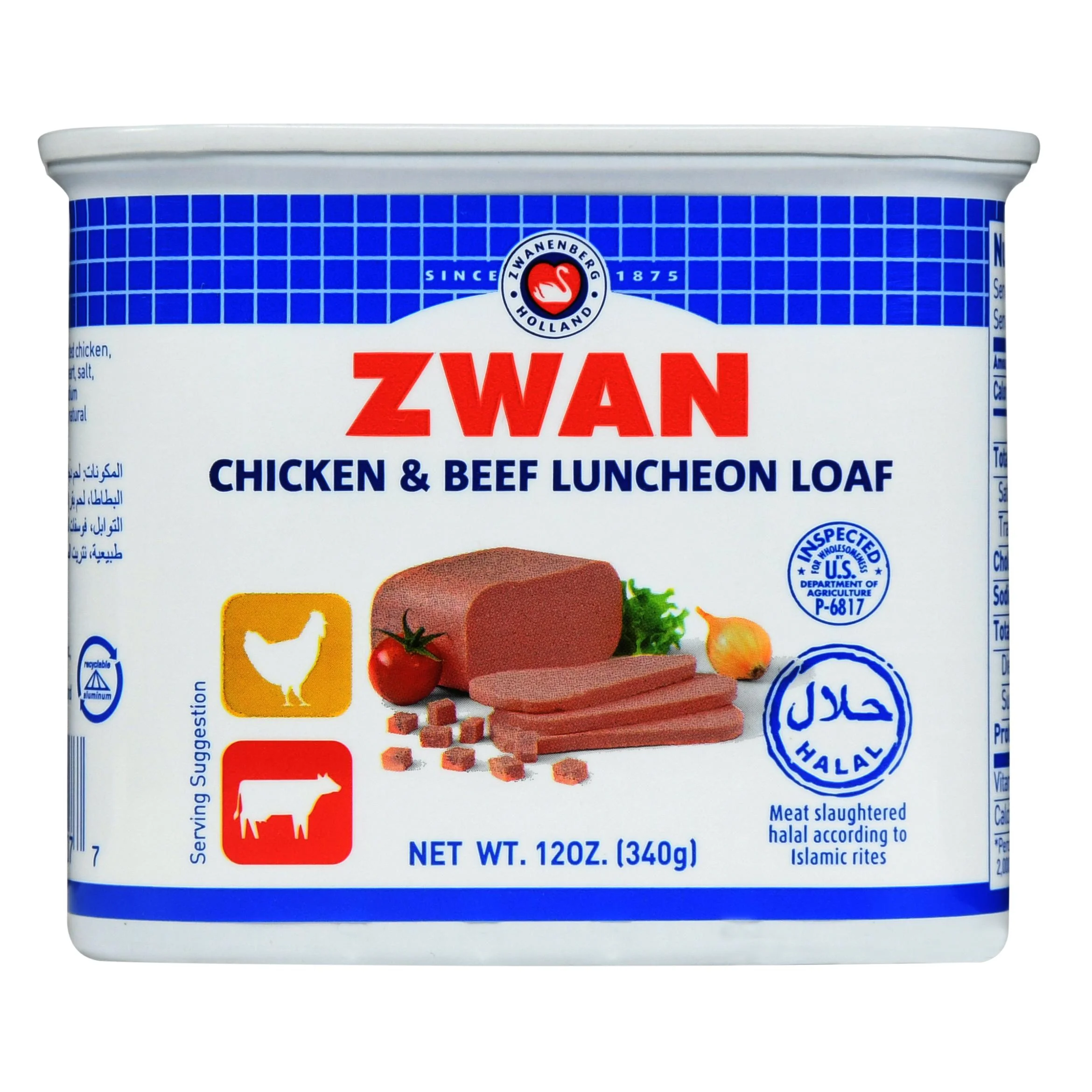 Zwan Chicken & Beef Luncheon Meat Halal 340G