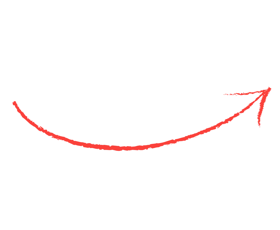 Curved red arrow indicating direction or movement