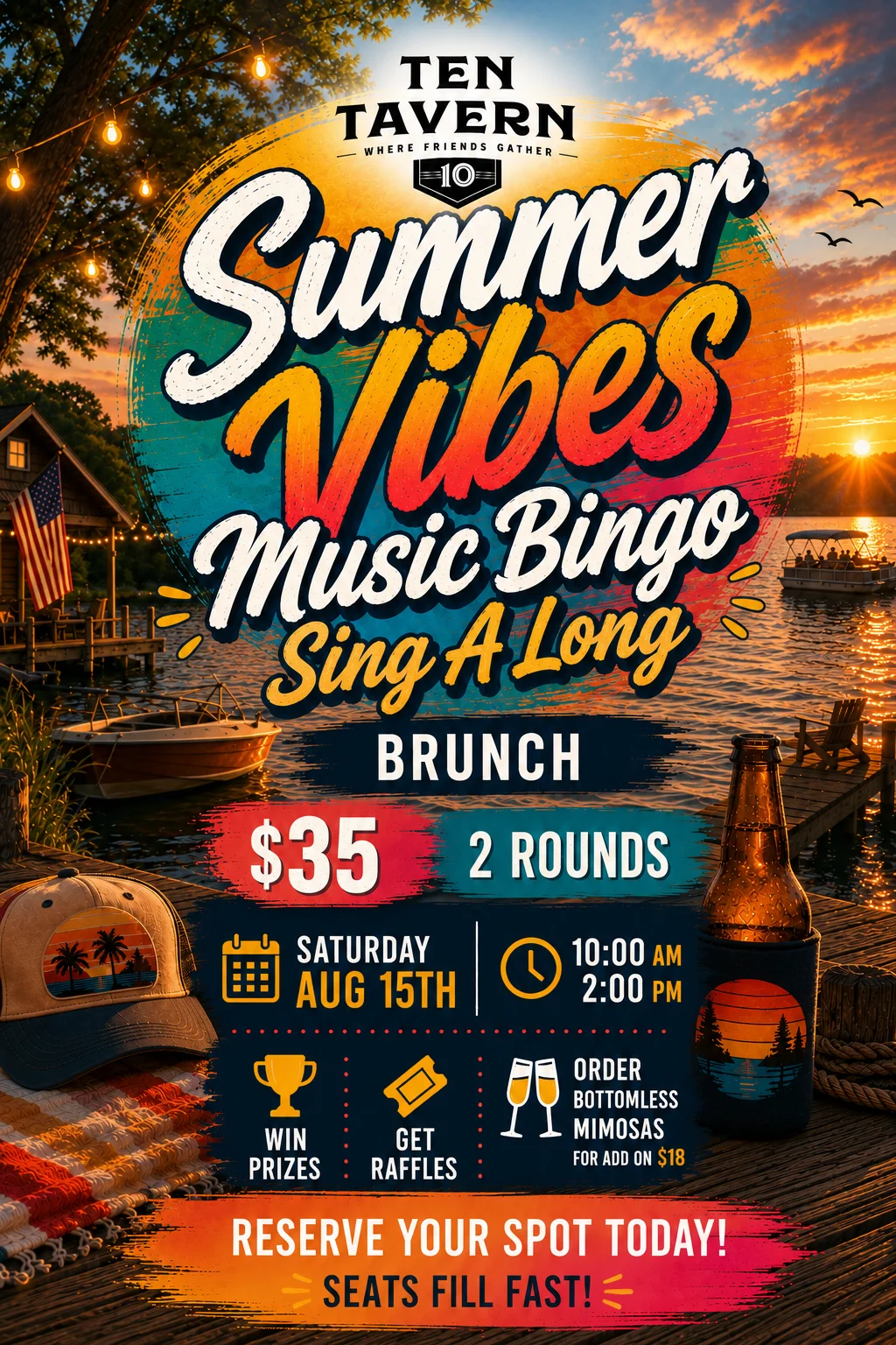 Summer Vibe Music Bingo