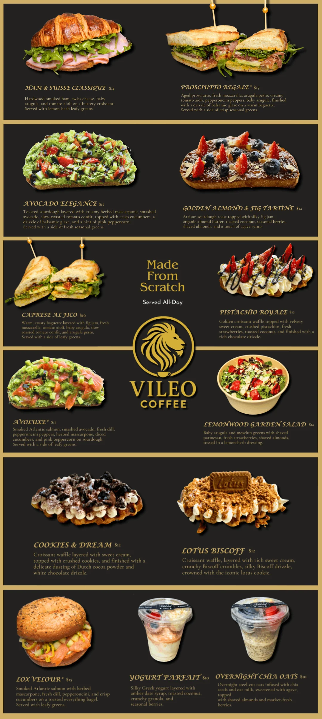 Artisan croissant dishes from a gourmet café