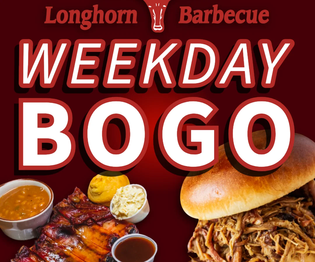 Barbecue platter featuring ribs and pulled pork sandwich