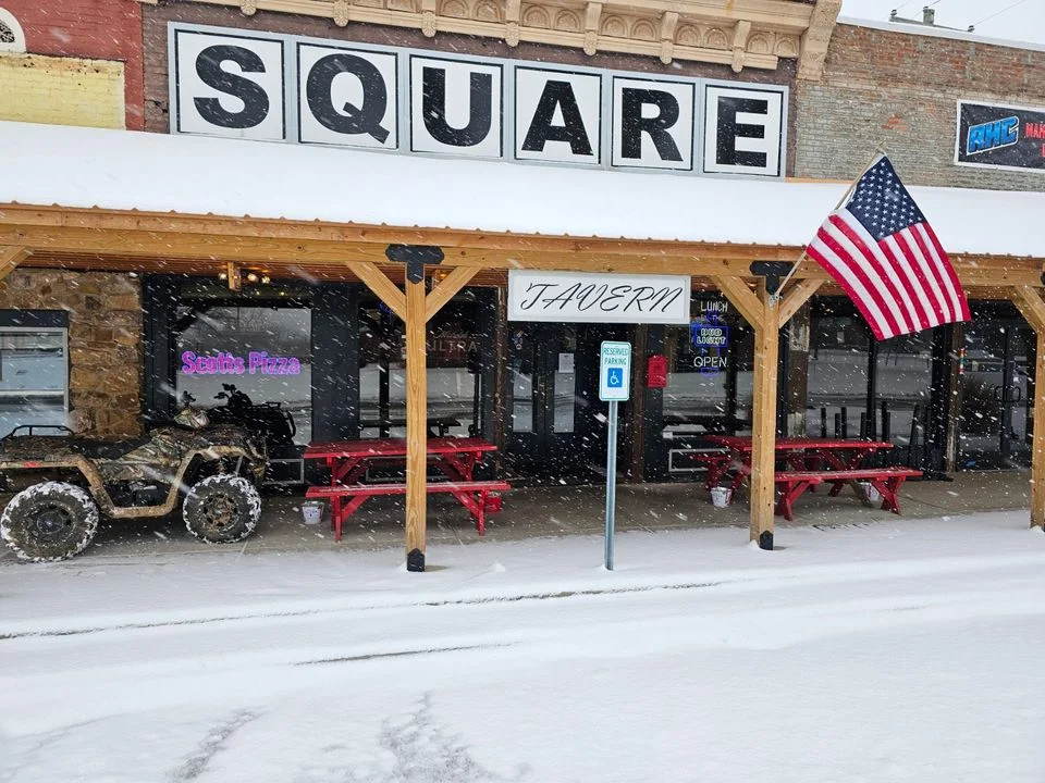 We're across from the Gibson County Courthouse on the Square!