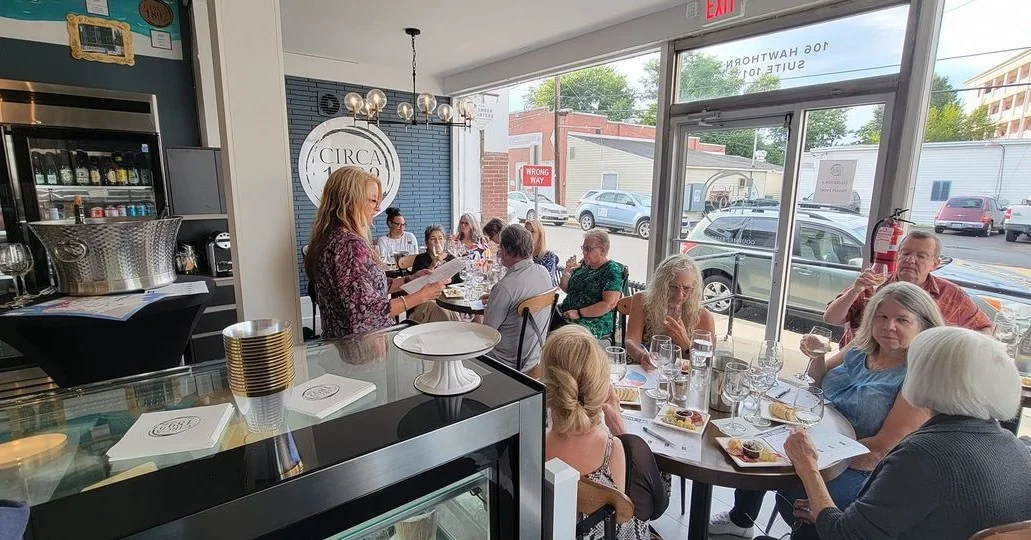 Cozy restaurant interior with guests enjoying a meal