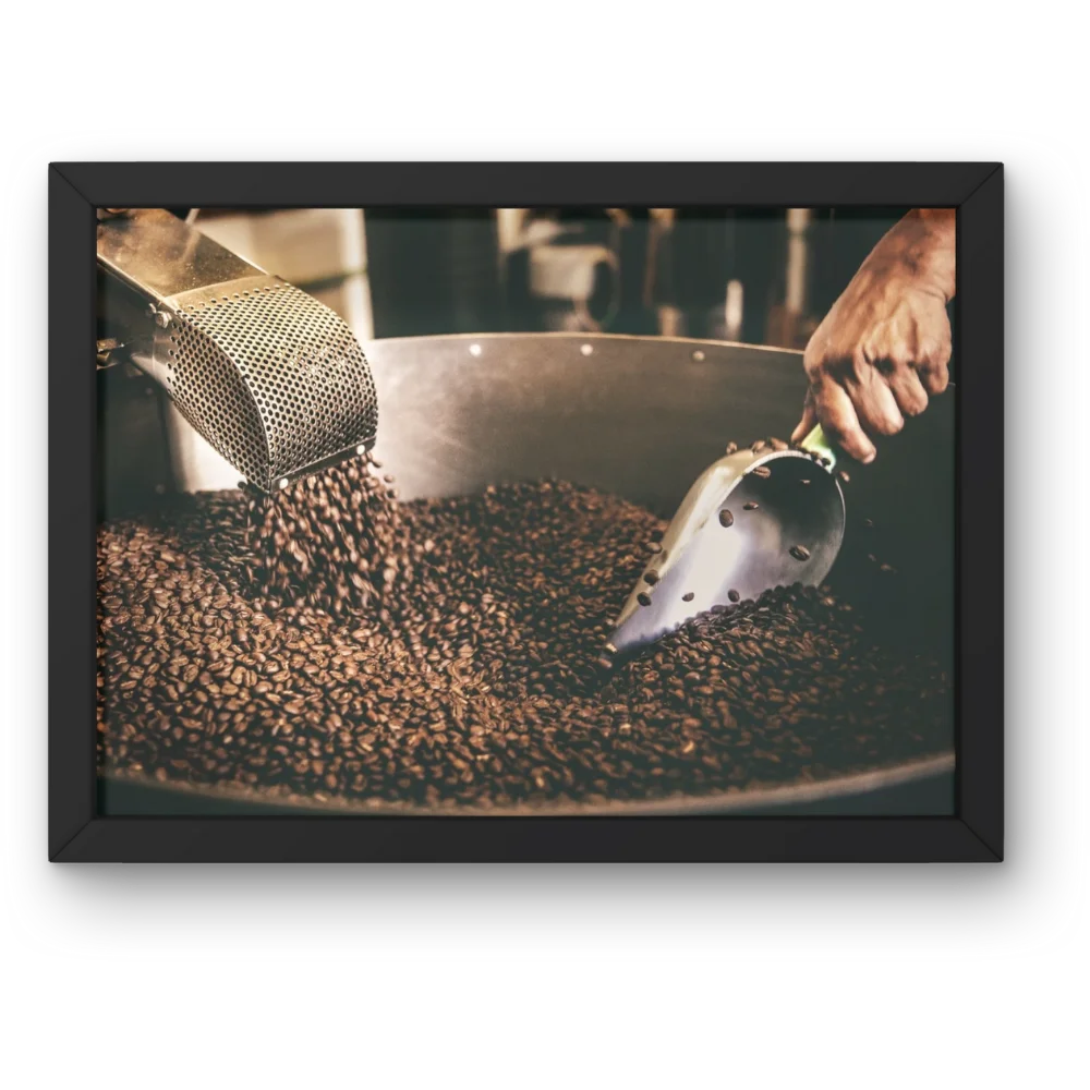 Ground coffee beans