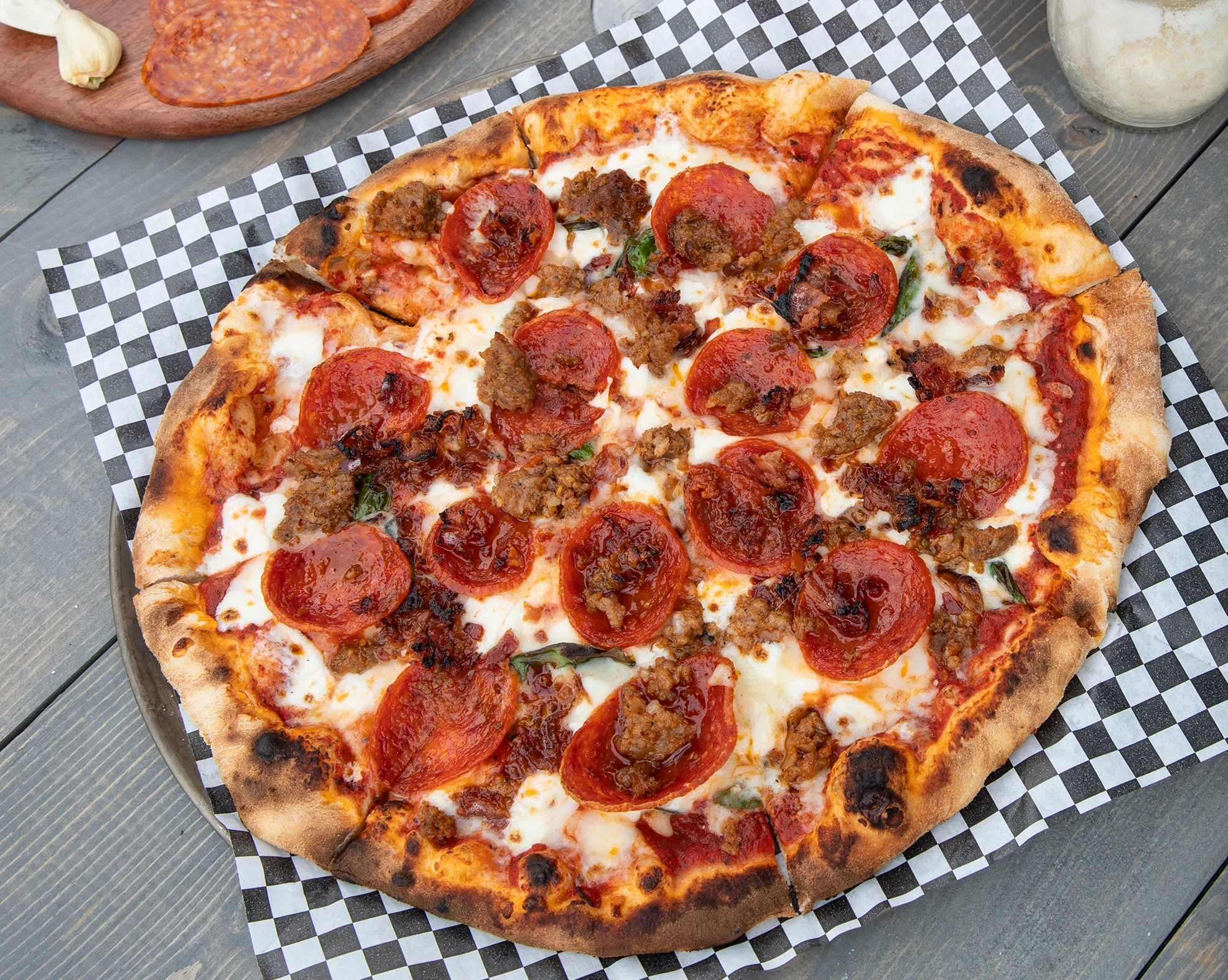 A delicious pizza from the Hearth