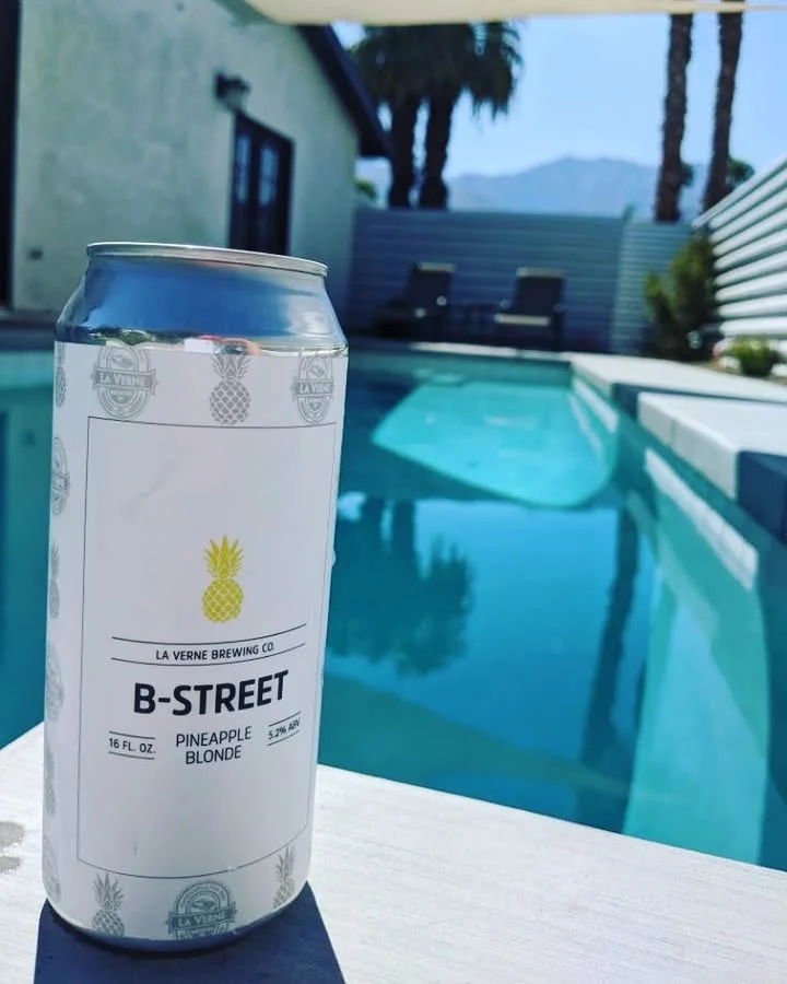 Can of B-Street Pineapple Blonde beer by La Verne Brewing Co.