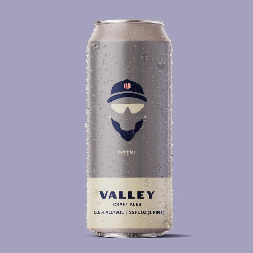 Craft beer can featuring Festbier design