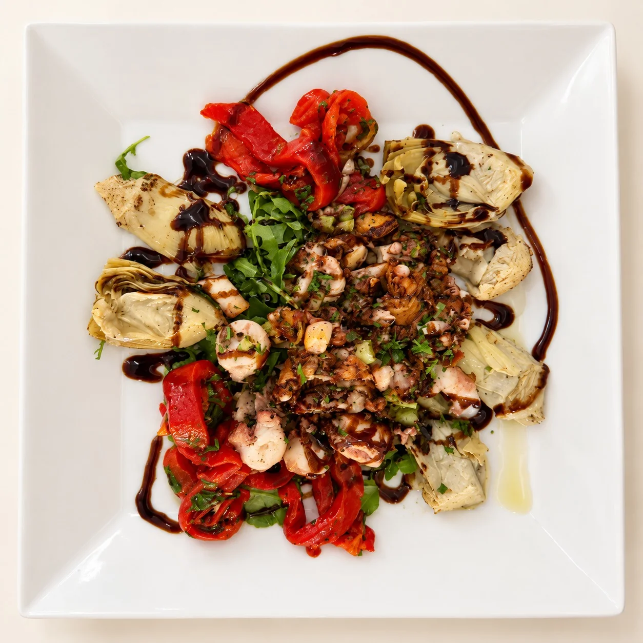Grilled octopus at Villa Italiana
