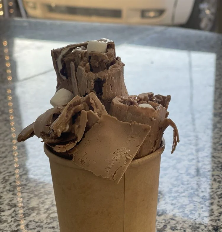 Rocky Road Rolled Cream