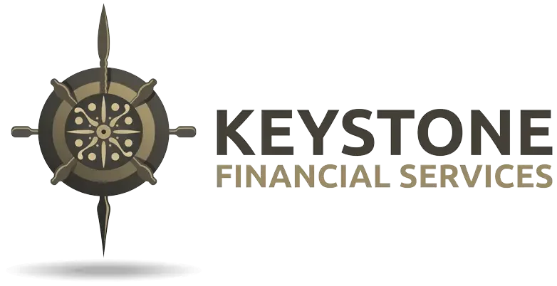 Keystone Financial Services logo with compass design