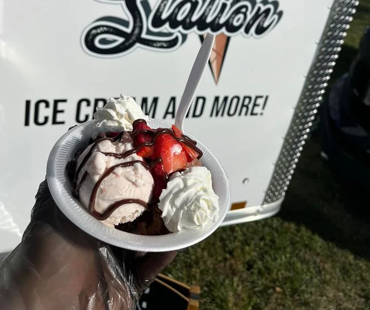 Delicious ice cream sundae from The Scoop Station