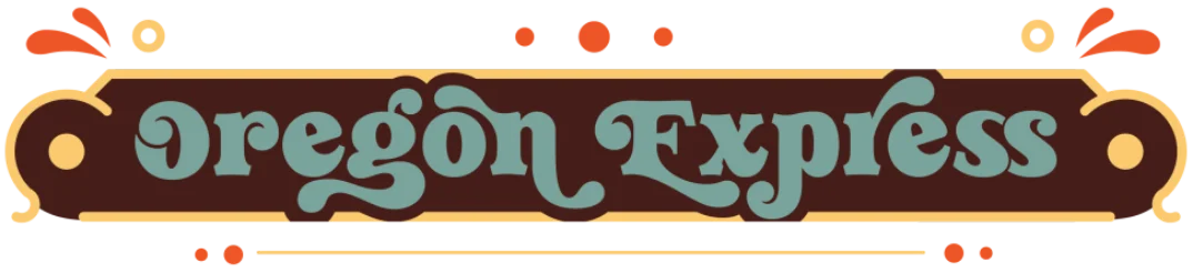 Oregon Express restaurant logo with vintage design elements