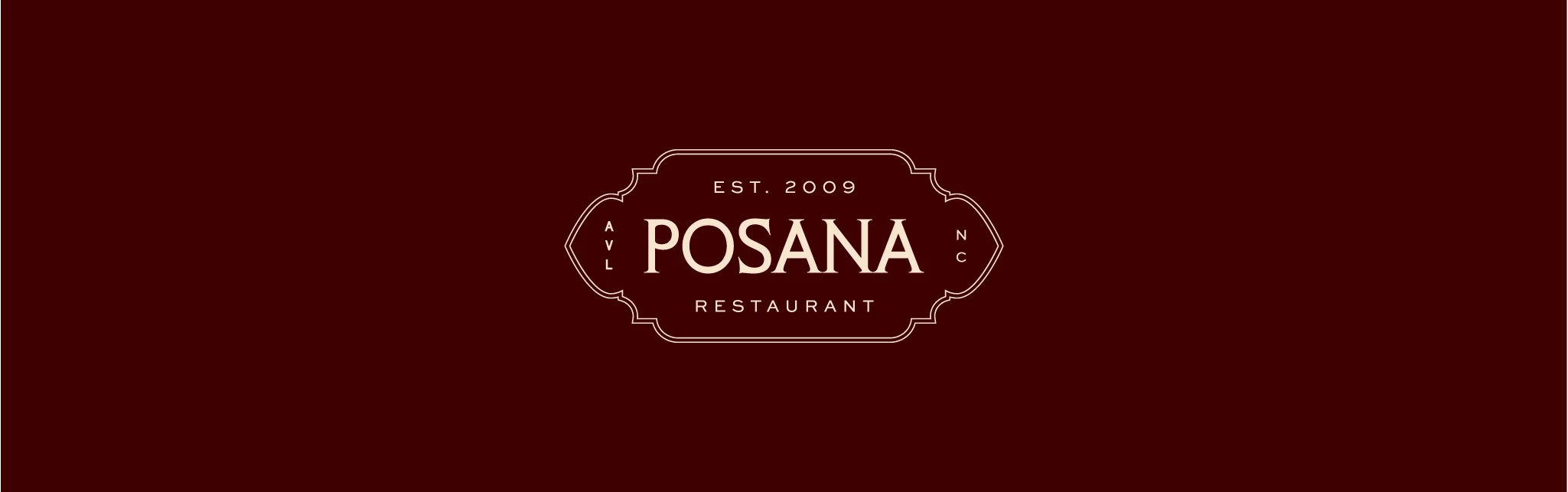 Elegant logo of Posana Restaurant established in 2009