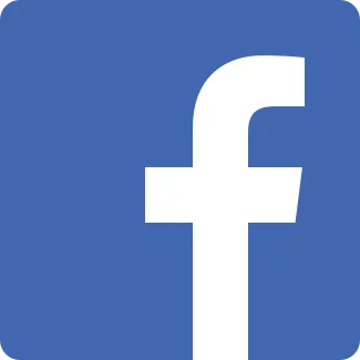 Facebook logo in blue and white design