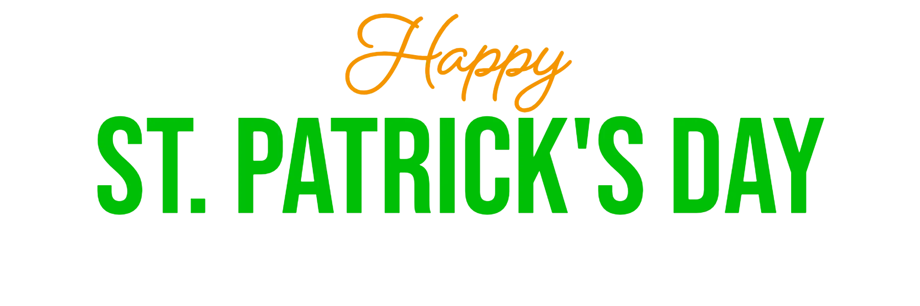 Happy St. Patrick's Day celebration graphic