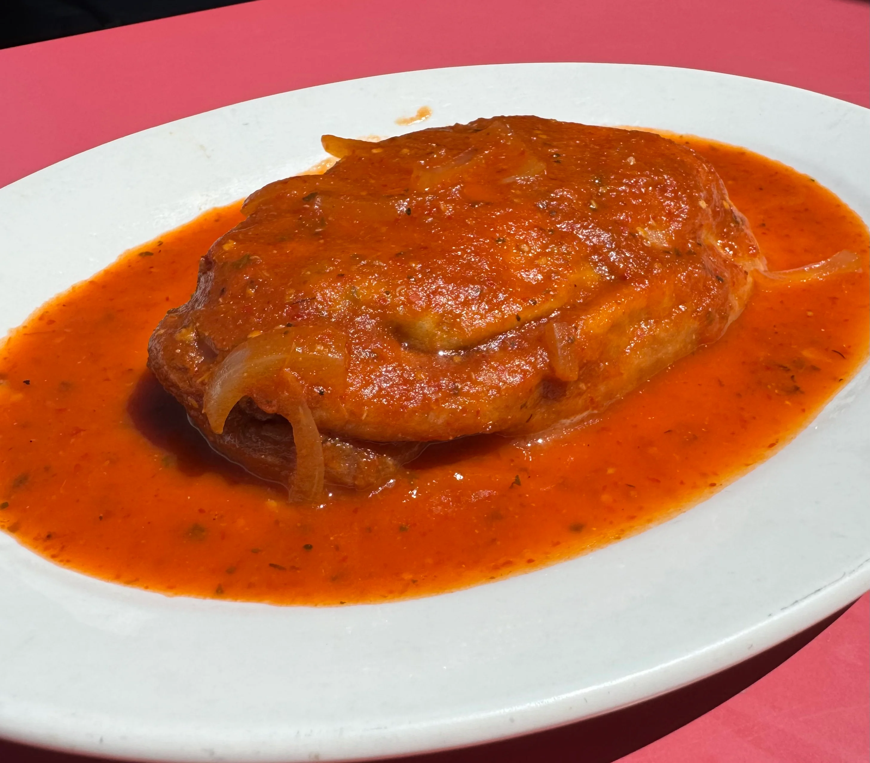 Savory Mexican chicken enchiladas in red sauce
