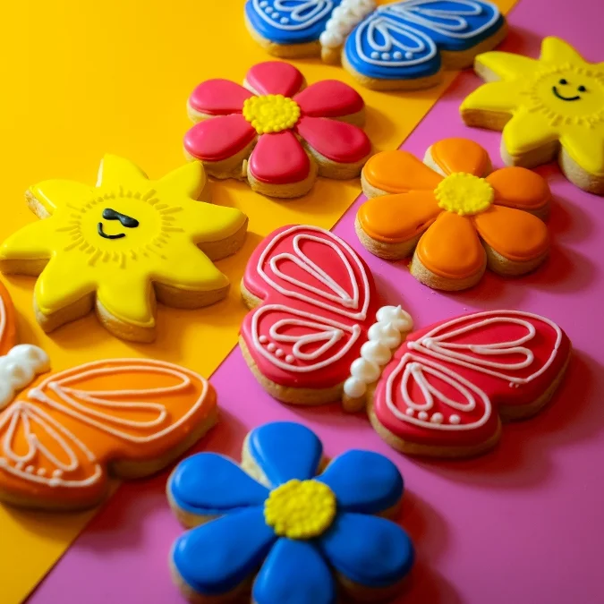 Summer Royal Iced Cookies