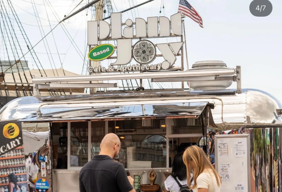 Plant-based food truck serving healthy options