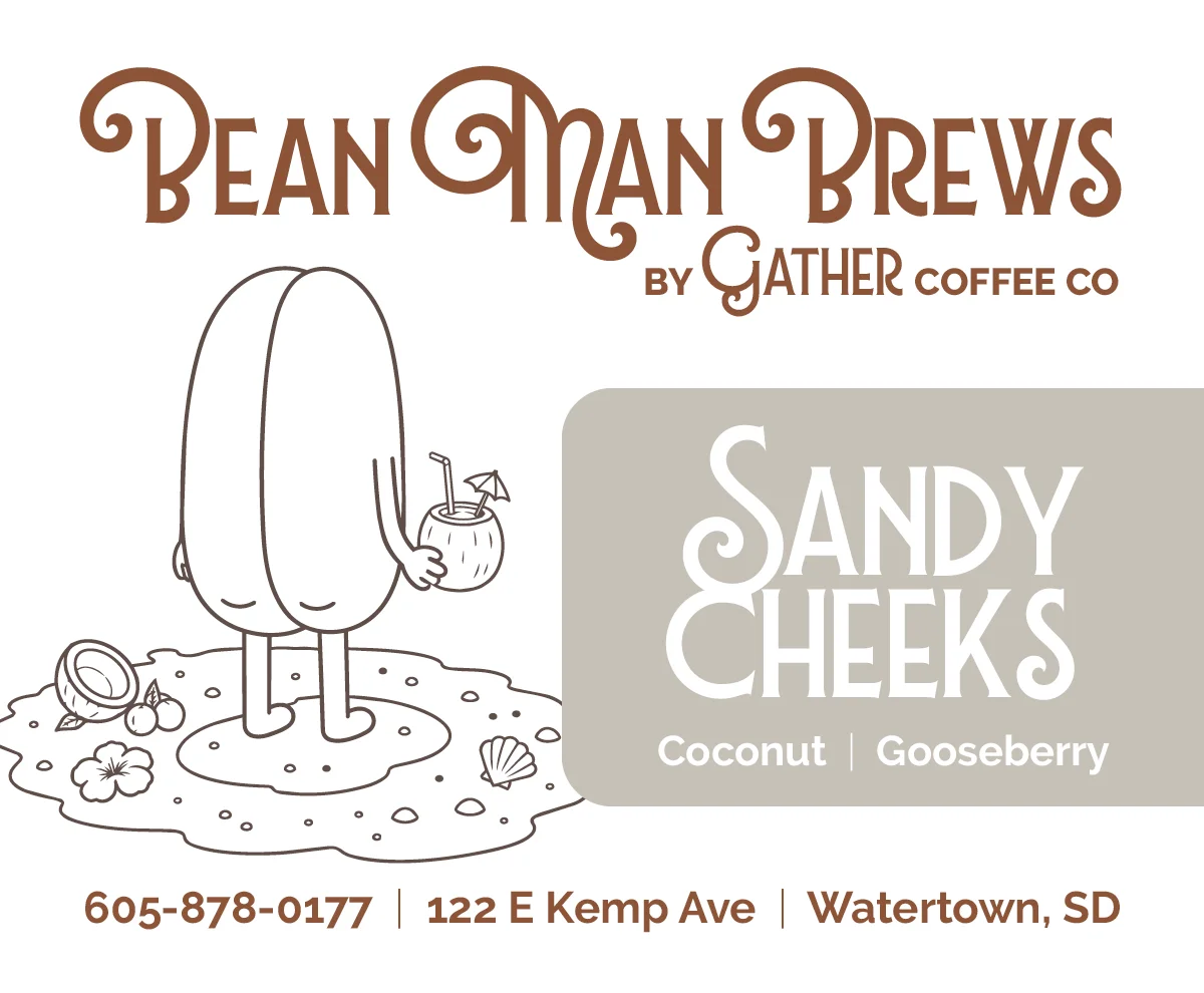 Whimsical coffee shop logo featuring Sandy Cheeks drink