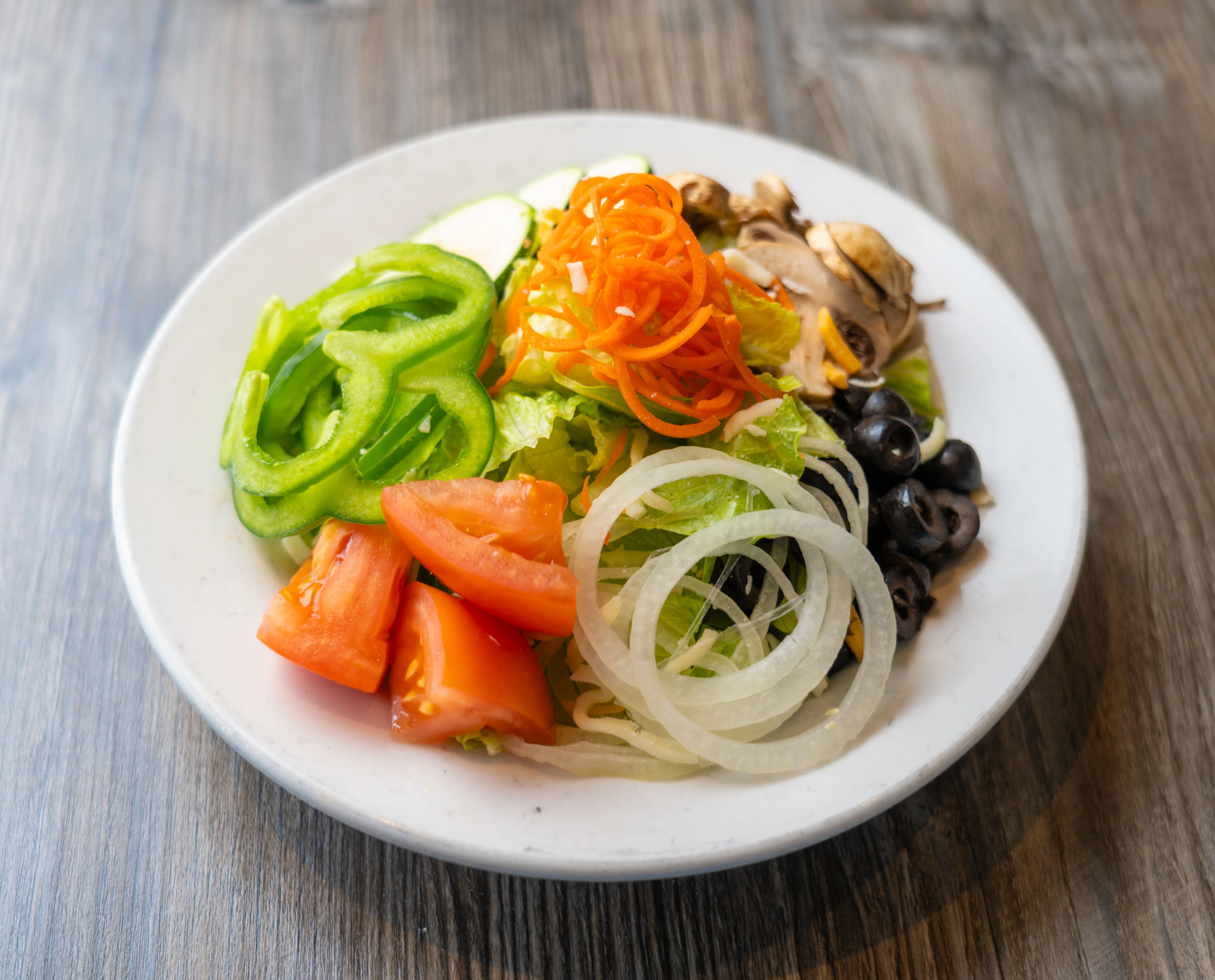Fresh garden salad with vibrant vegetables