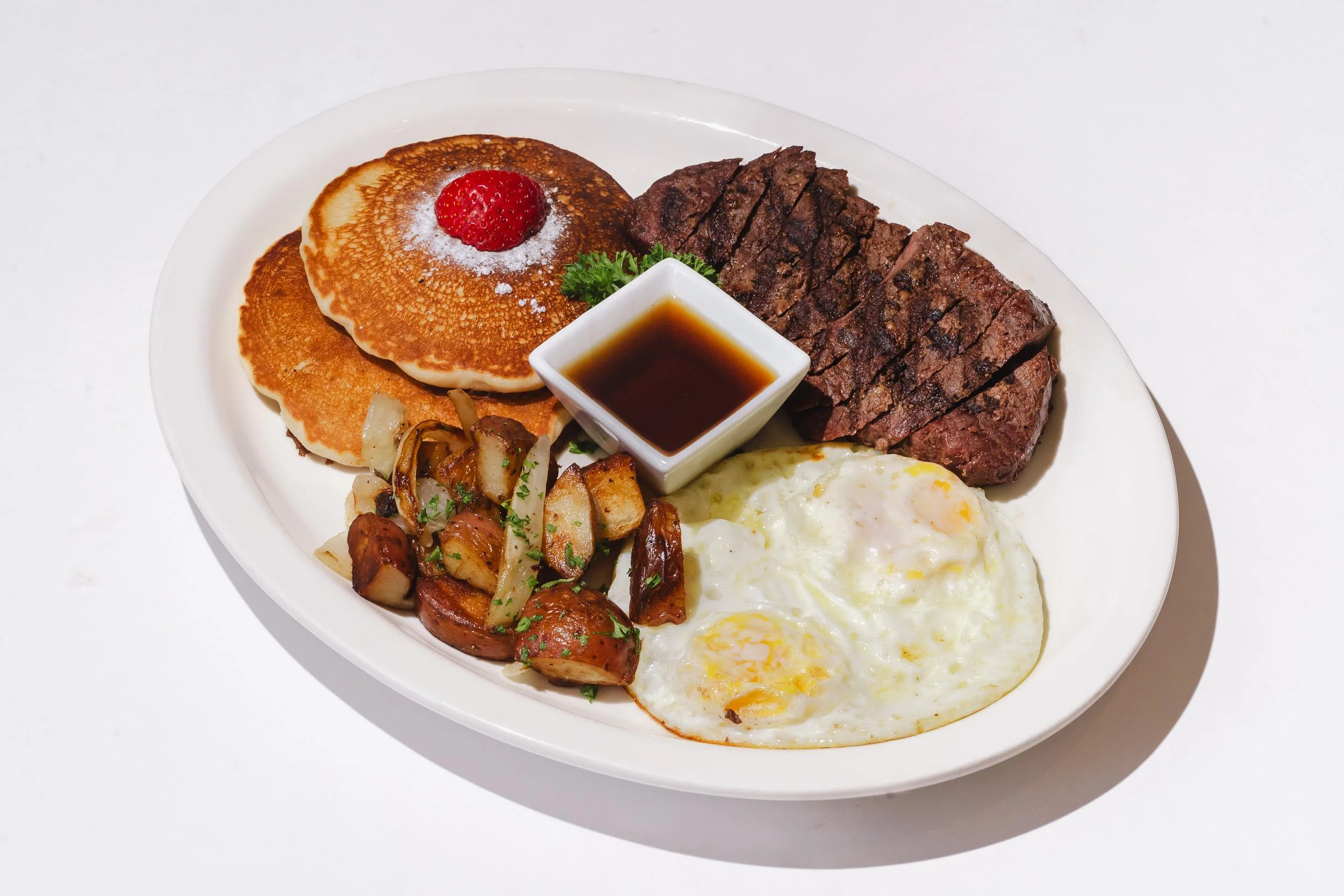 Steak and eggs