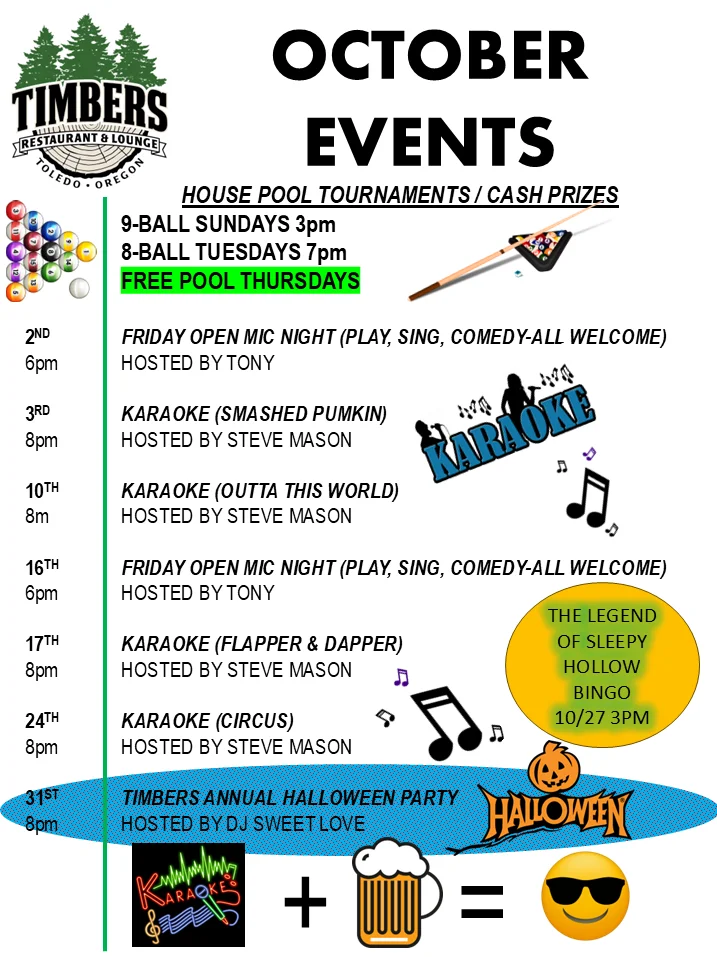 Promotional event poster featuring food and drink specials for April 26.