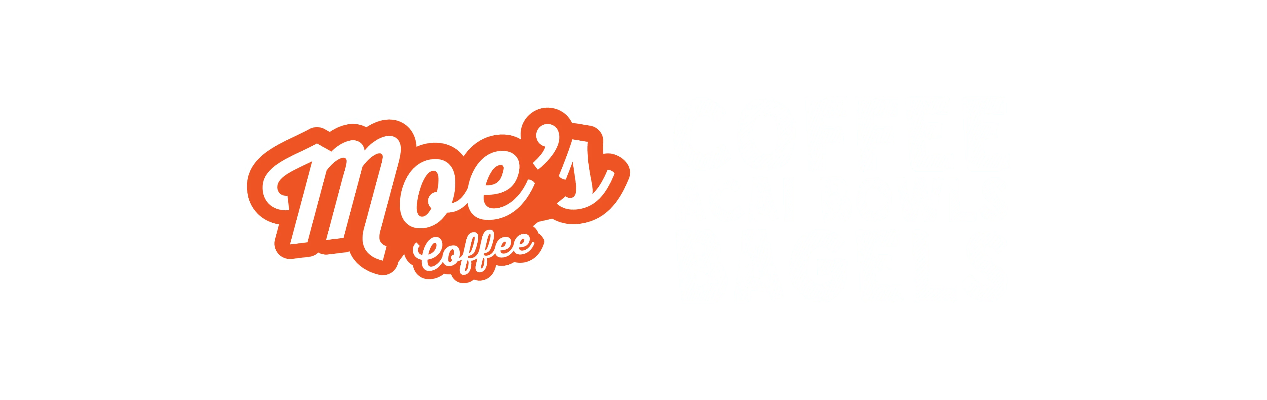 Moe's Coffee logo featuring coffee, acai bowls, and bagels