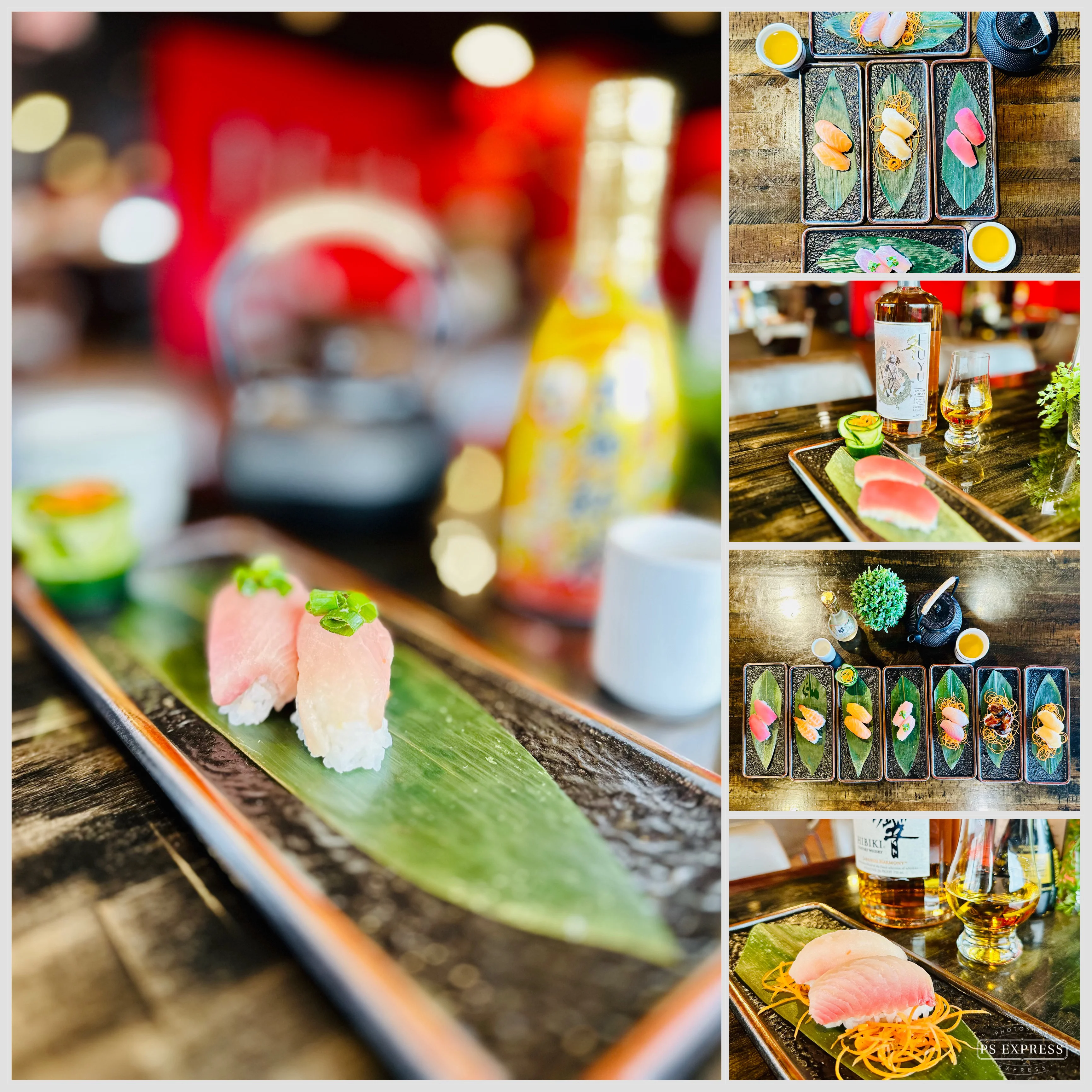 Assorted sushi platter featuring fresh nigiri and colorful rolls
