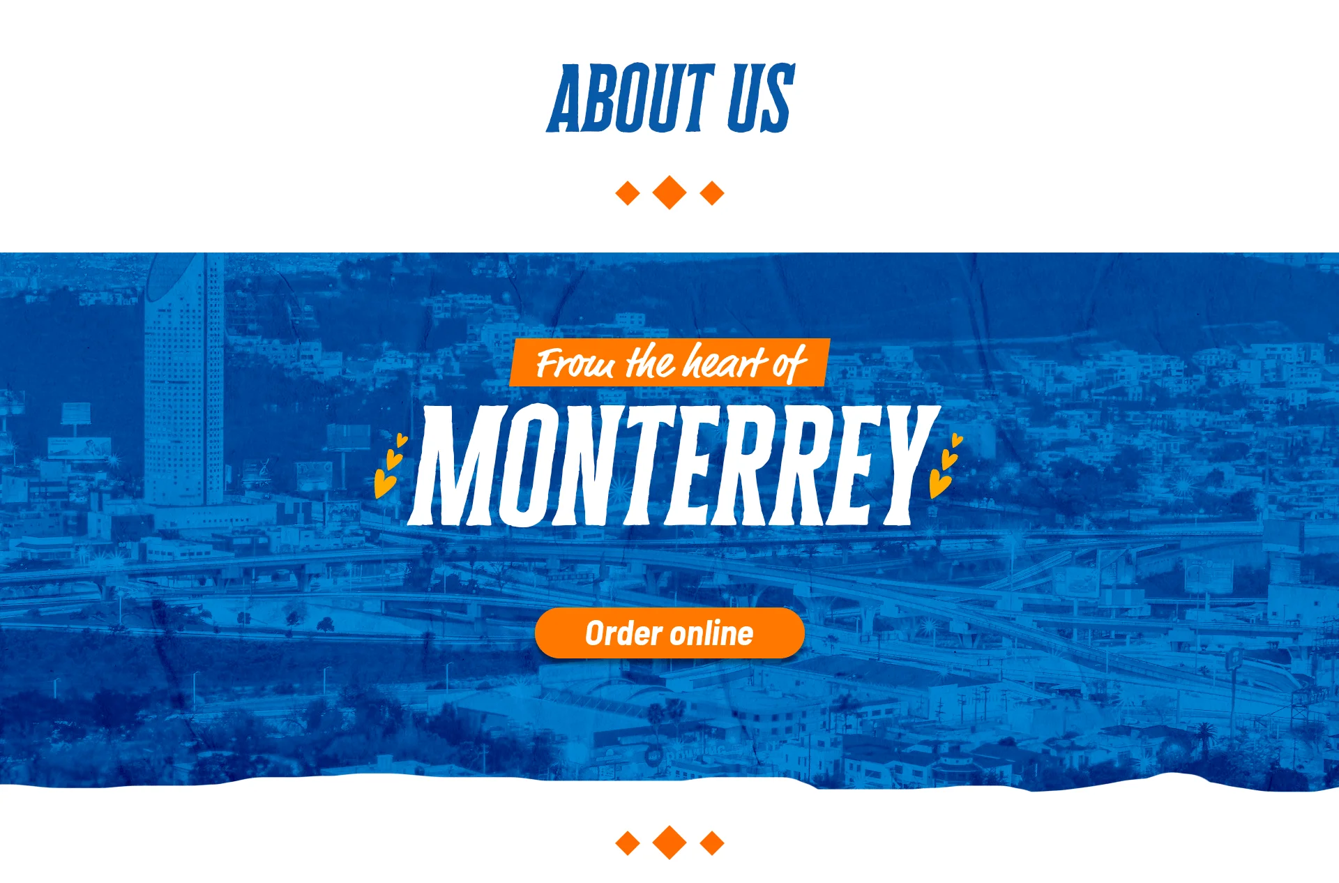 About us section highlighting Monterrey's culinary heritage