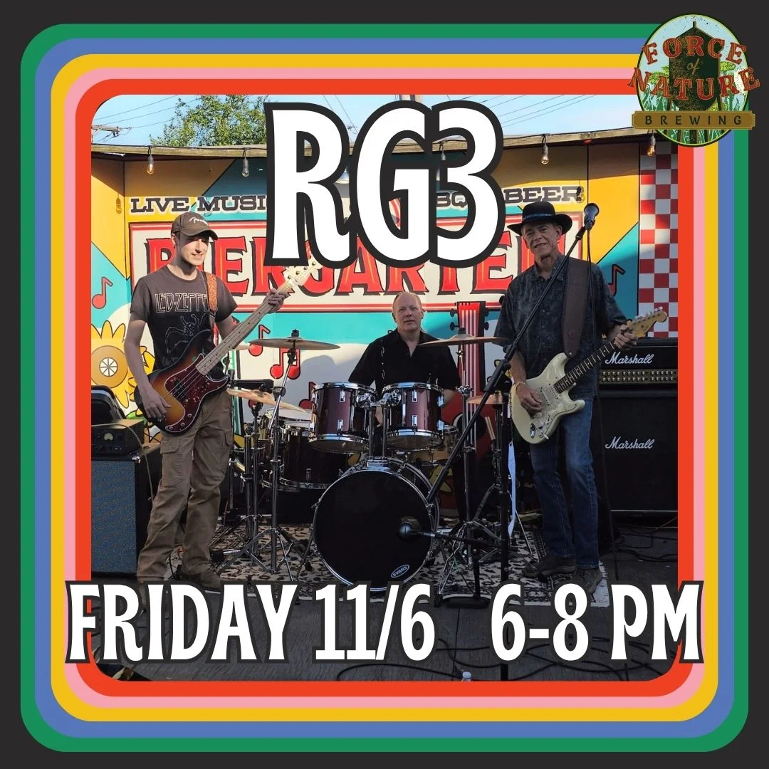 Live rock band performing at a brewery event