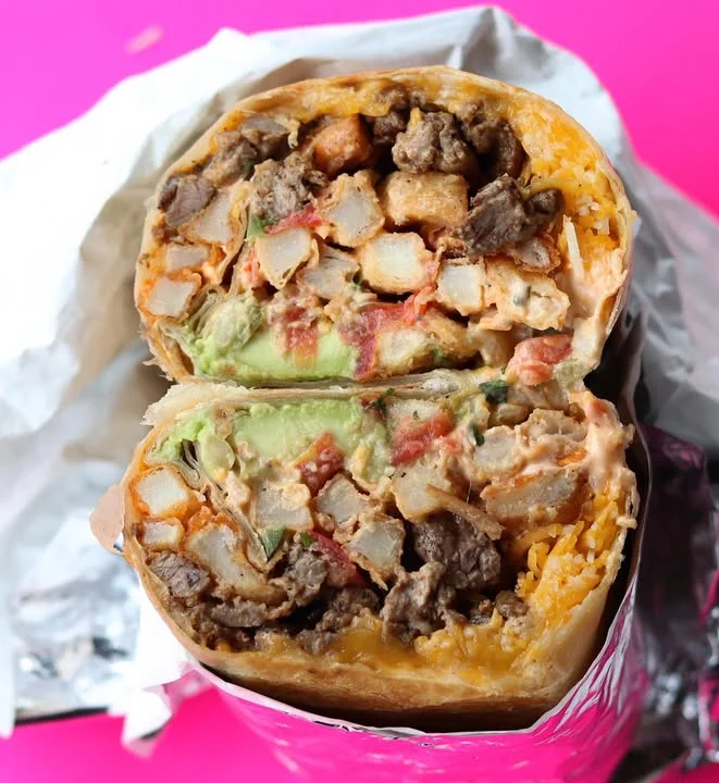 California burrito with steak, fries, guacamole and pico de gallo from Stuffed Burritos in San Antonio