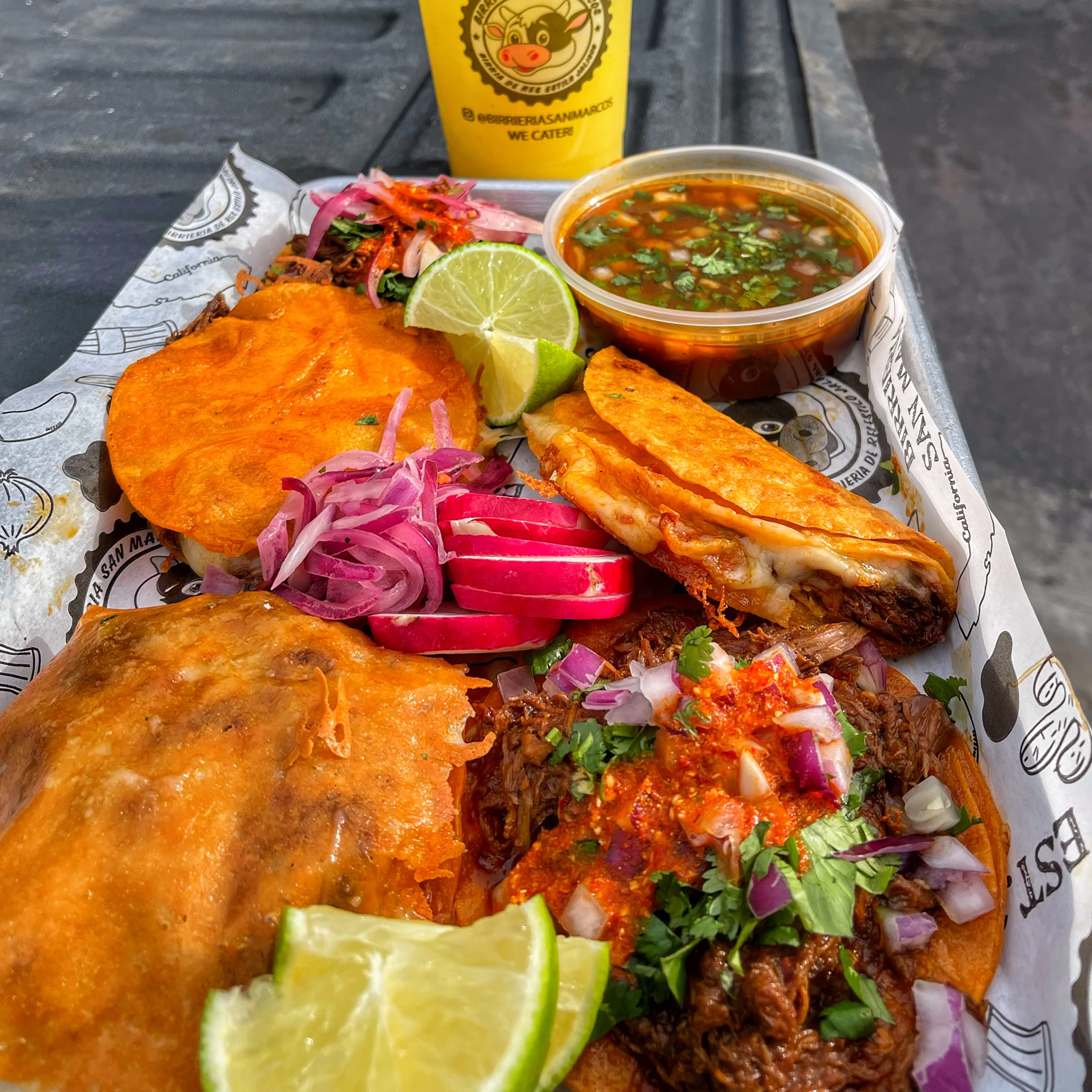 Delicious Mexican tacos with beef and fresh toppings