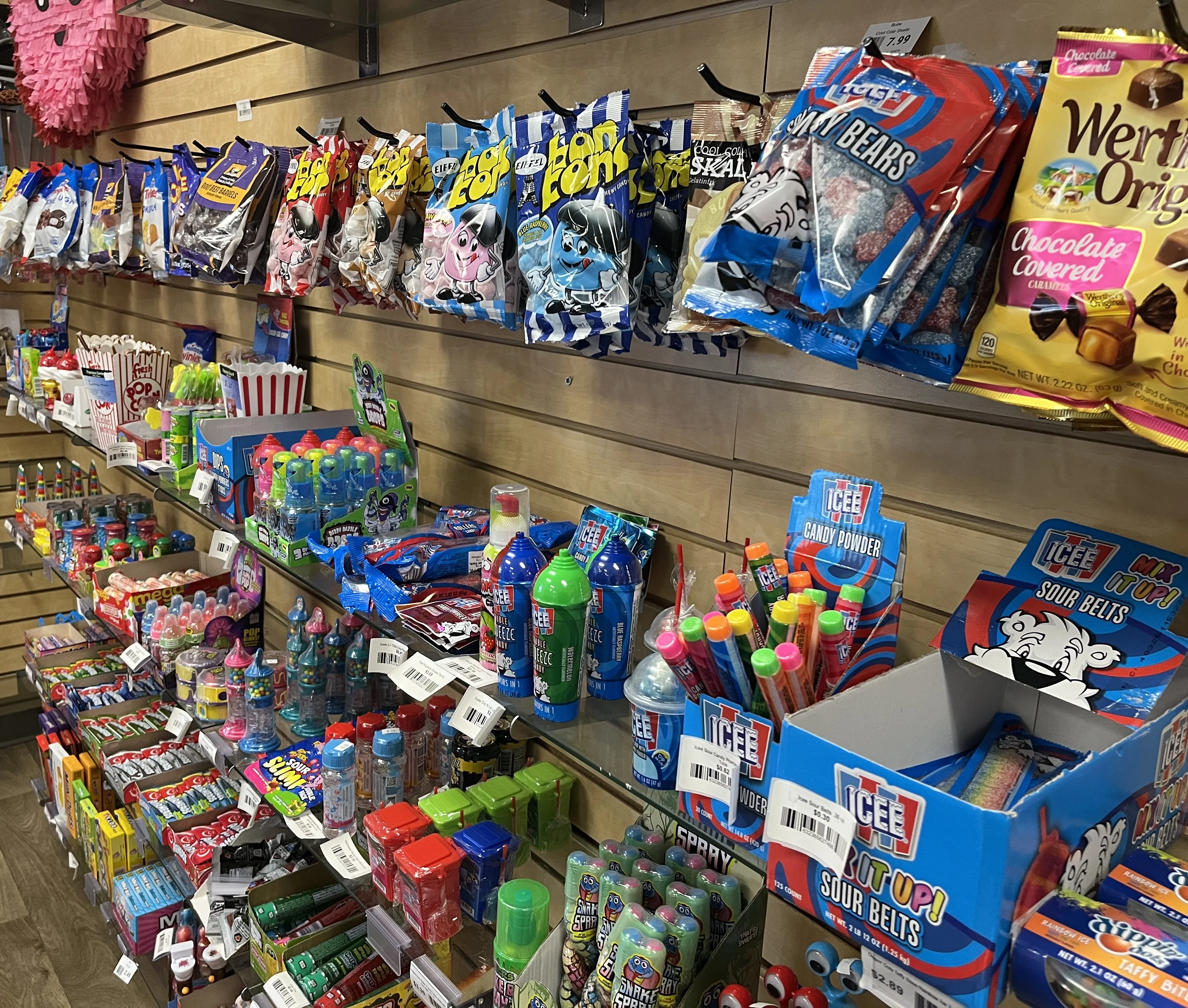 Huge Candy selection at Popcorn Cove in Vancouver, Washington