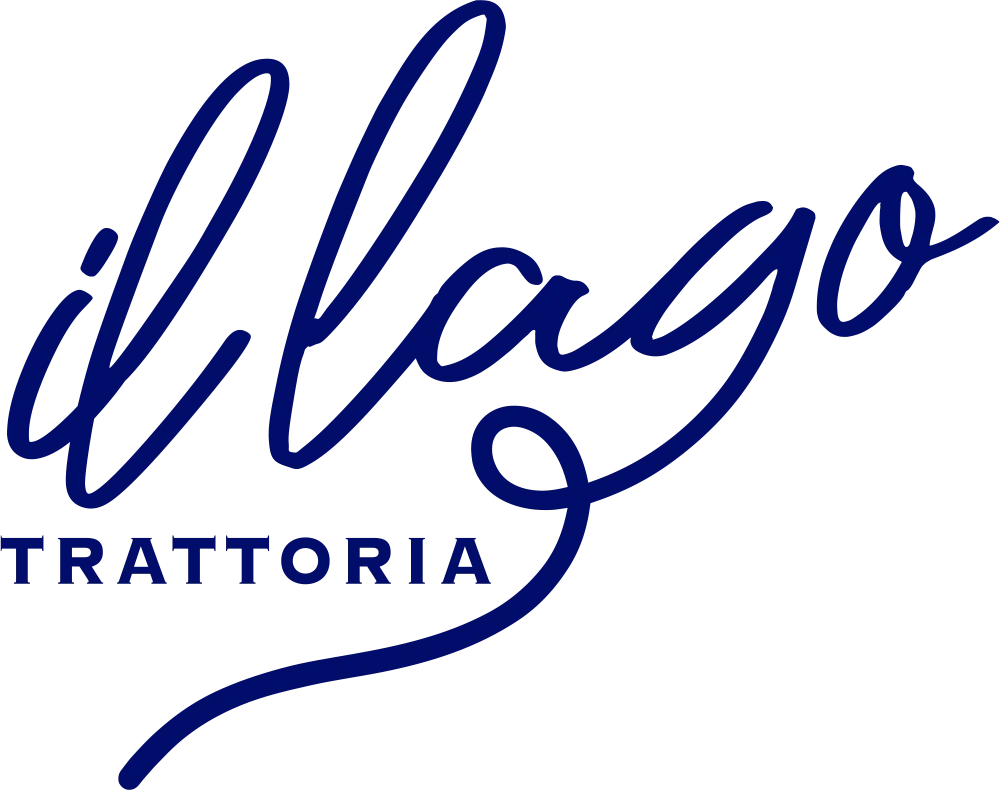 Elegant logo design for Il Lago Trattoria, showcasing Italian dining aesthetics