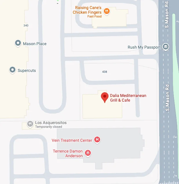 Map showing location of Dalia Mediterranean Grill & Cafe