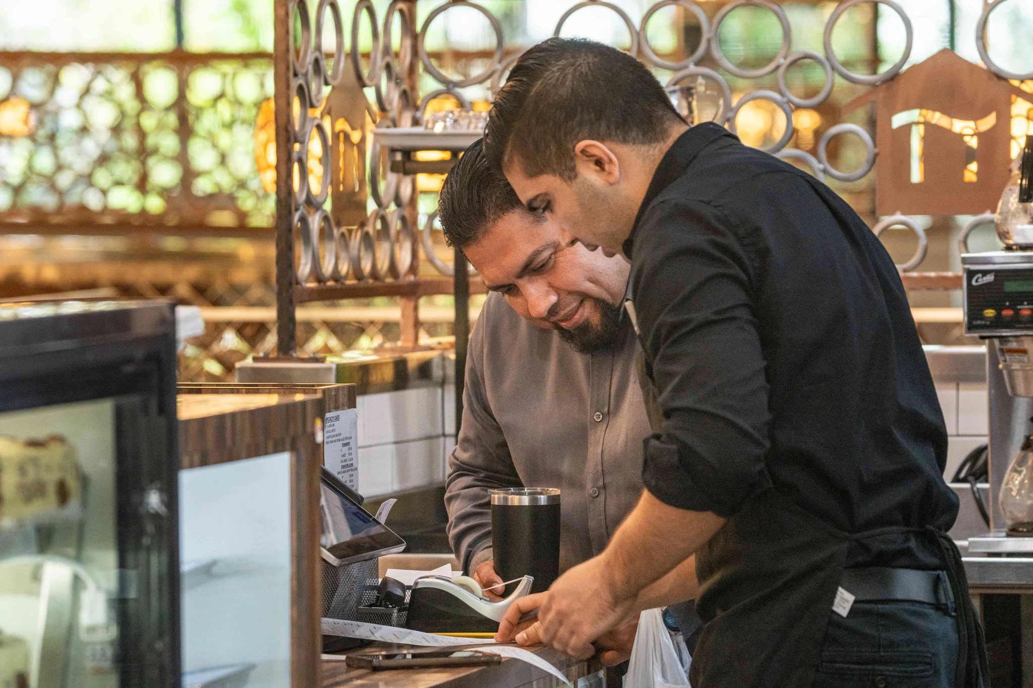 A restaurant chef preparing a dish