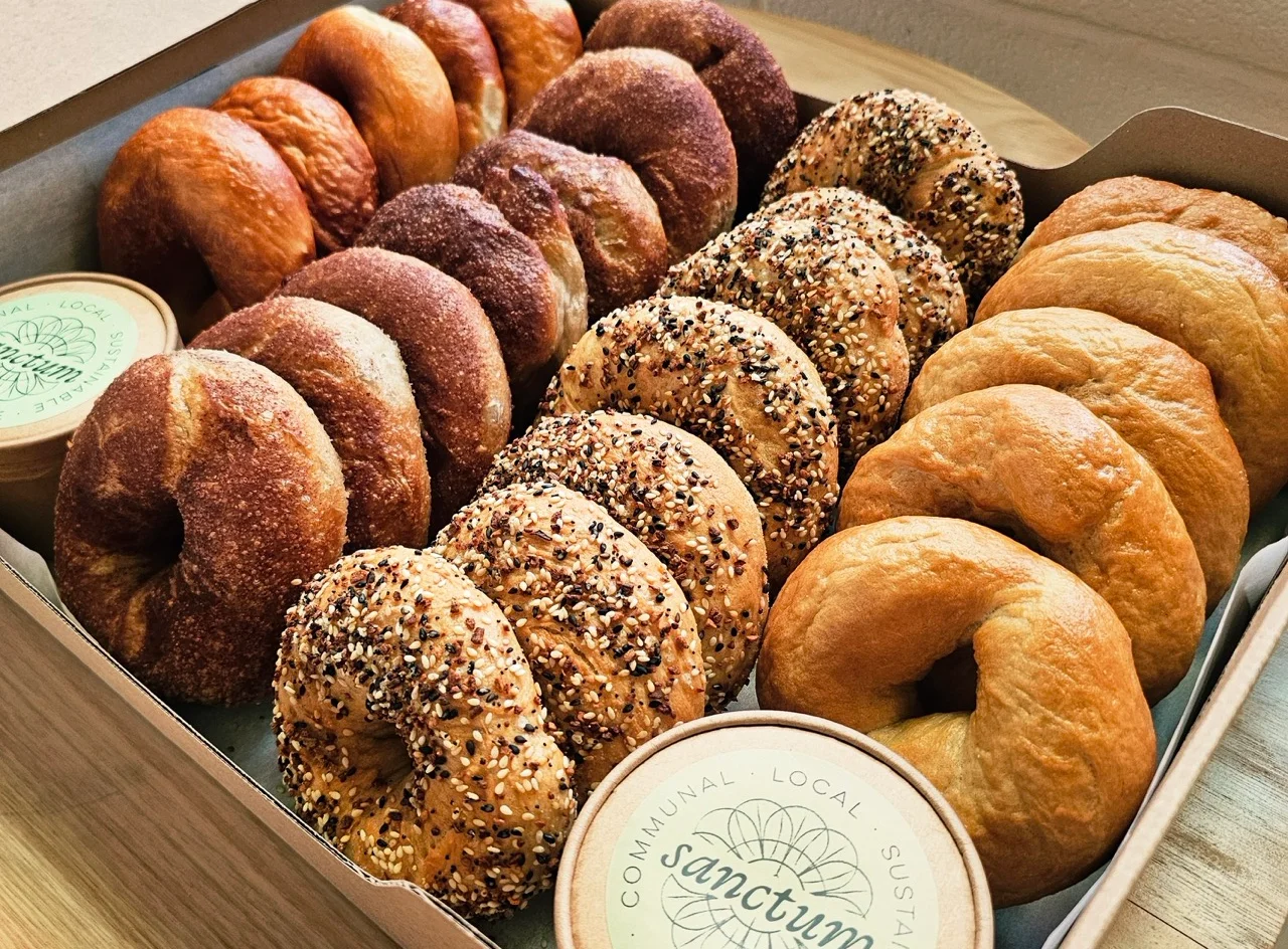 box of assorted bagels