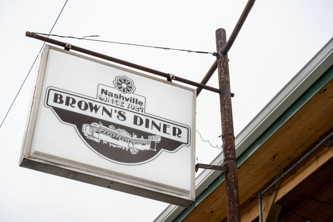 Sign for Brown's Diner in Nashville since 1927
