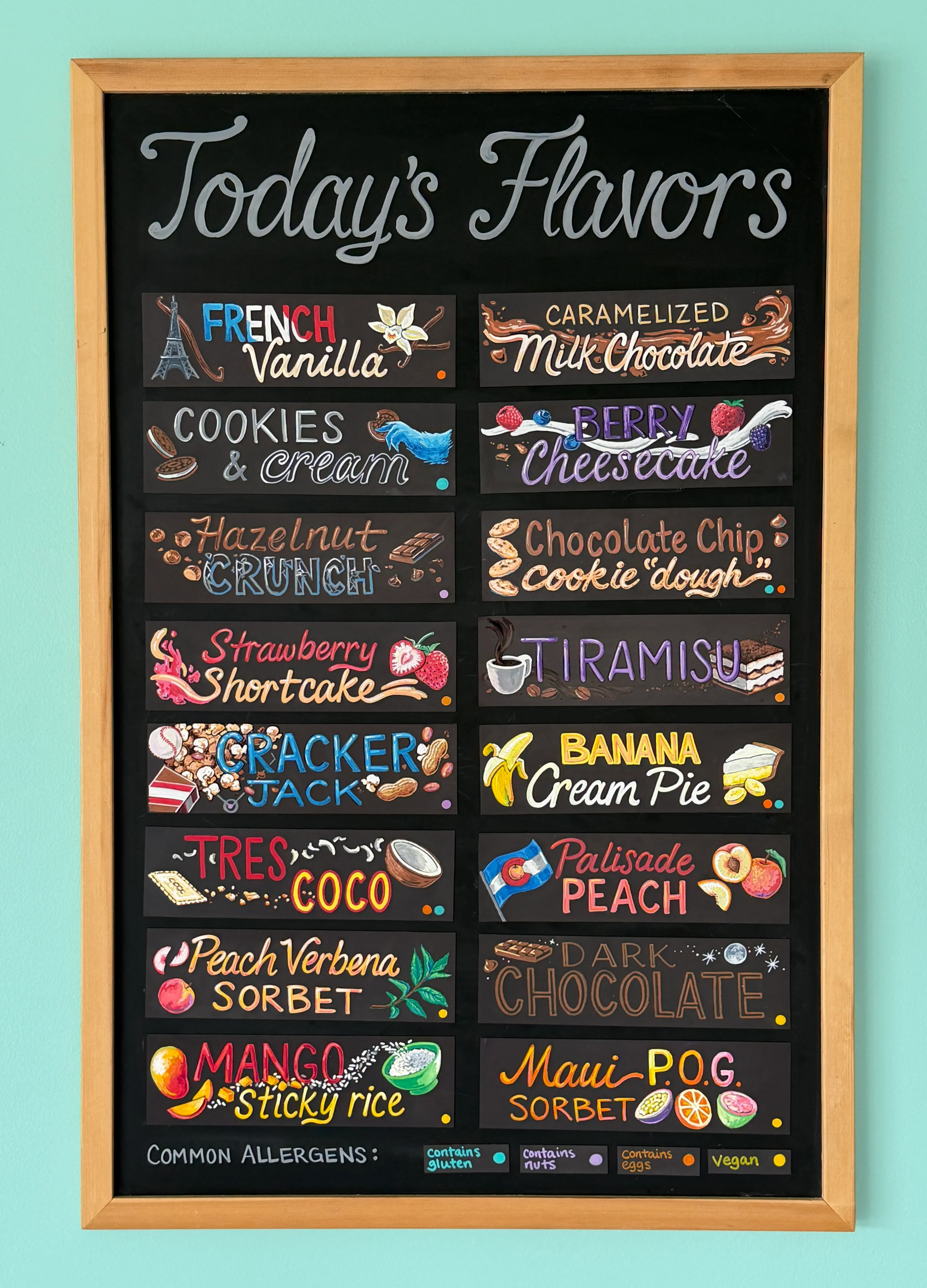 Menu featuring a variety of delicious dishes and beverages.