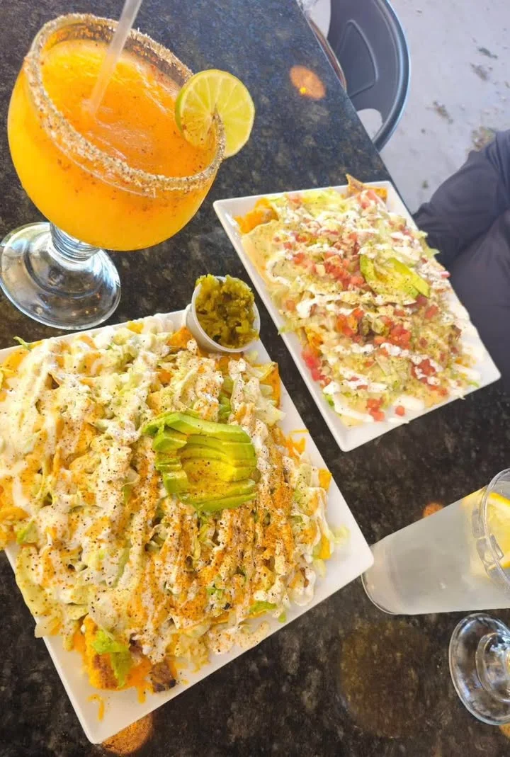Delicious Mexican nachos topped with fresh ingredients