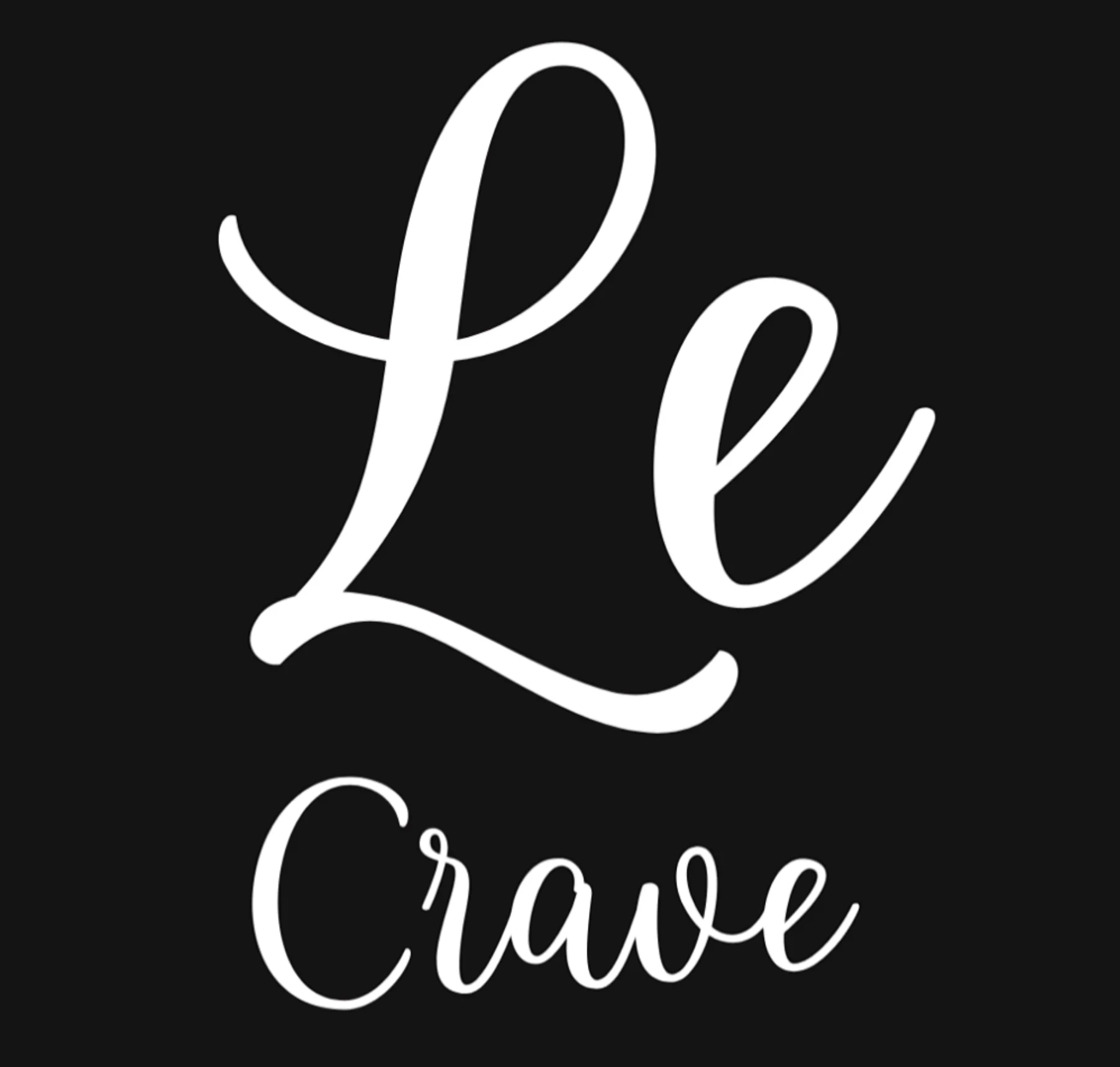 Logo of Le Crave restaurant on a black background